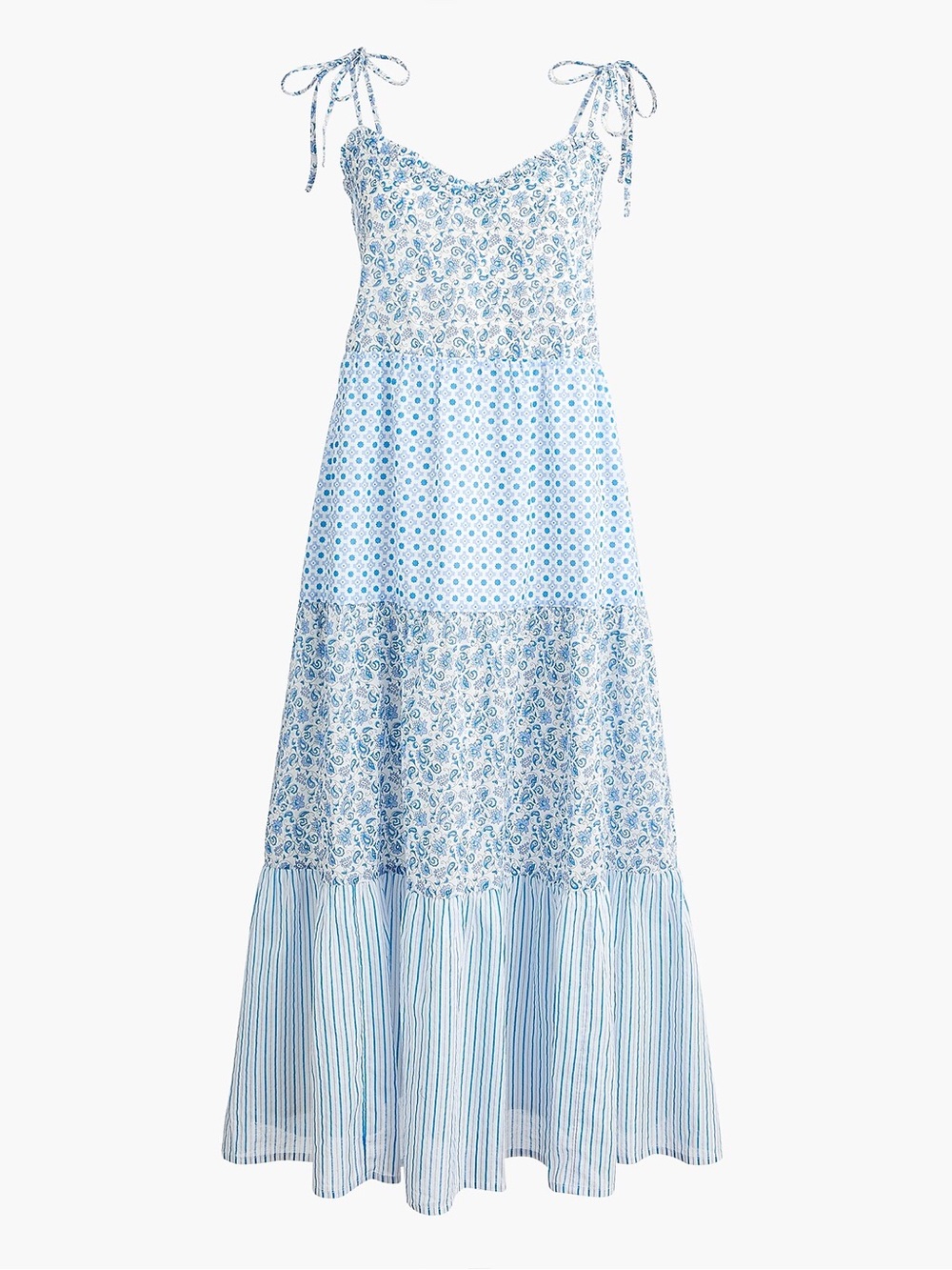 J Crew Ruffle tiered maxi cover-up dress